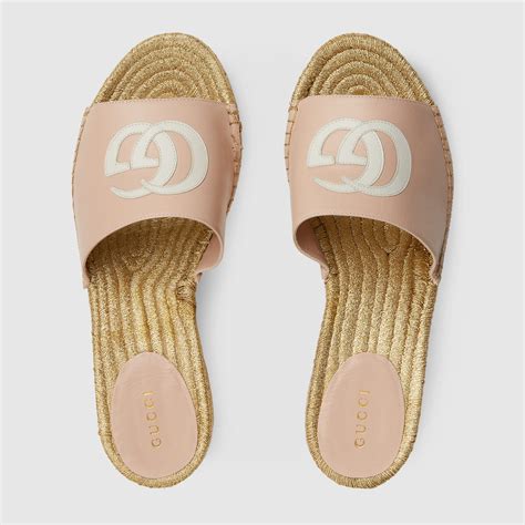 gucci espadrille pink|Gucci Slides for Women .